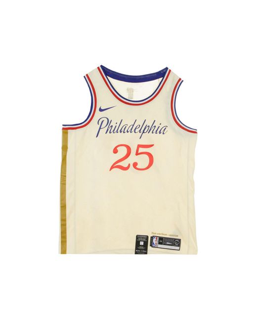 Nike Herren-Basketball-Tanktop Nba Swingman Jersey City Edition Nr. 25 Ben Simmons Phi76E in Multicolor für Herren