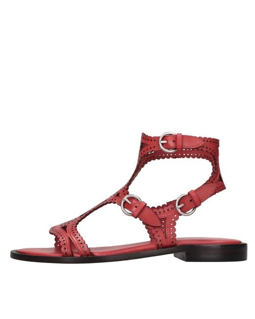 Ash Red Flat Shoes