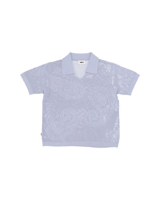 Obey Blue W Briana Open Knit Shirt