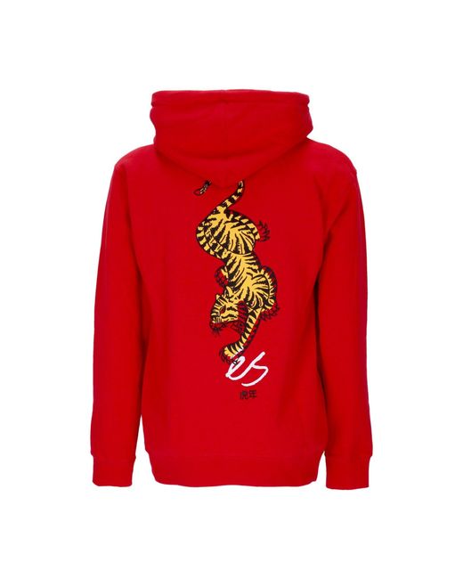 'es Red Hoodie Tiger Block Hoodie for men
