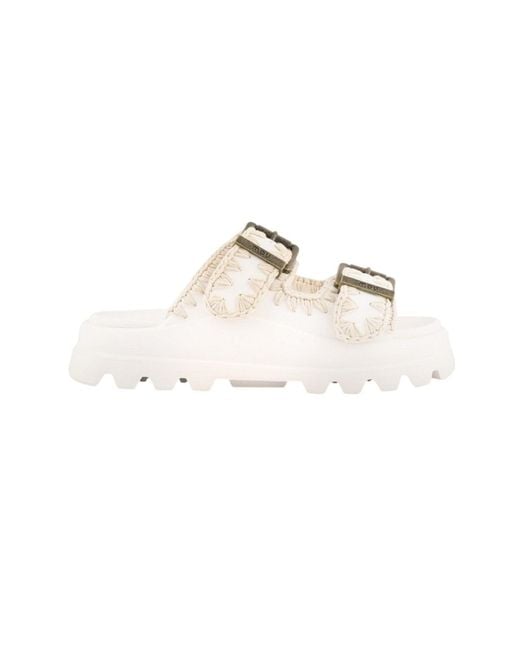 Mou White Sandals