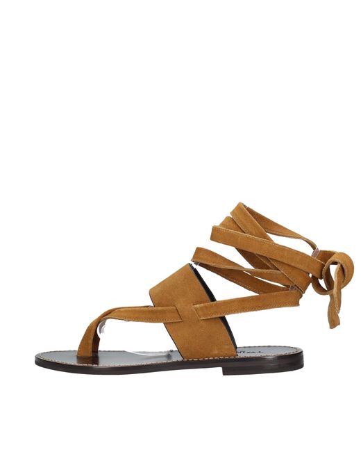 Twin Set Brown Sandals Leather