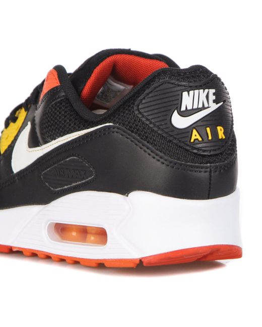 Chaussure Basse Air Max 90 Pour Hommes Noir/Blanc/Argile Cosmique/Kumquat Nike pour homme en coloris Red