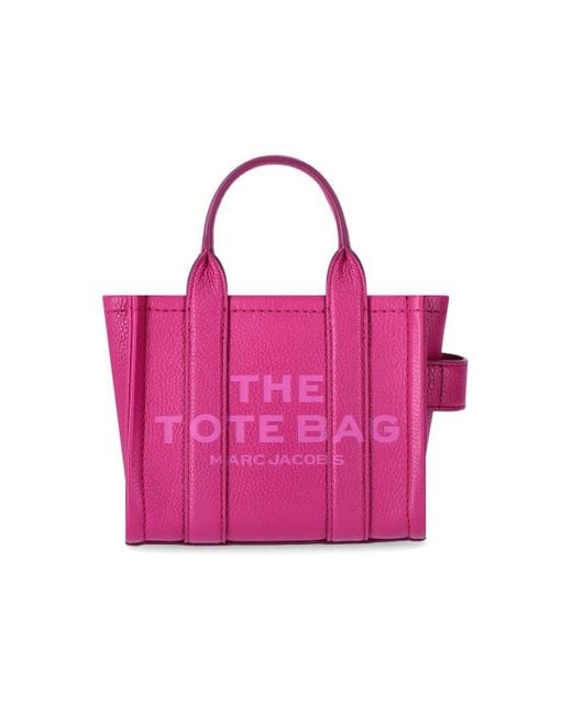 The Leather Mini Tote Lipstick Bag Marc Jacobs en coloris Pink