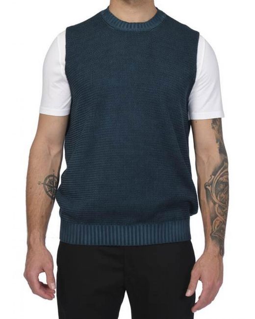 Col Rond Au-1111Cs 1044 Ver Alpha Studio pour homme en coloris Blue