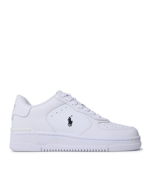 Ralph Lauren Mannenschoenen Master Court in het White voor heren
