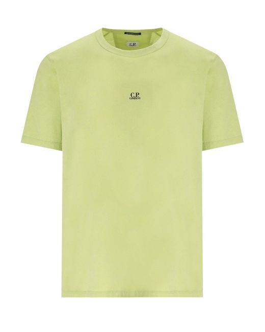 T-shirt light jersey 70/2 white pear C P Company pour homme en coloris Yellow