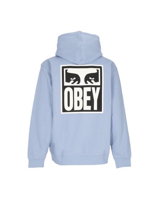 Obey Blue Lightweight Hooded Sweatshirt Eyes Icon 2 Premium French Terry Hooded Po for men