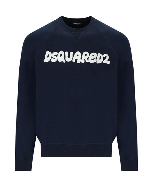 DSquared² Blue D2 Cool Sweatshirt for men