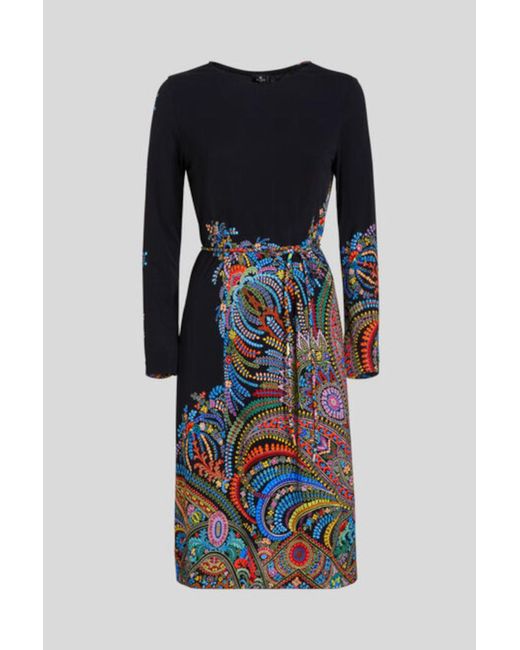 Etro Black Dresses Multicolour