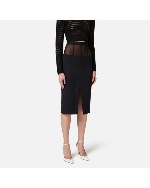 Elisabetta Franchi Black Weibliche Rocke Go06653E2 Anhang