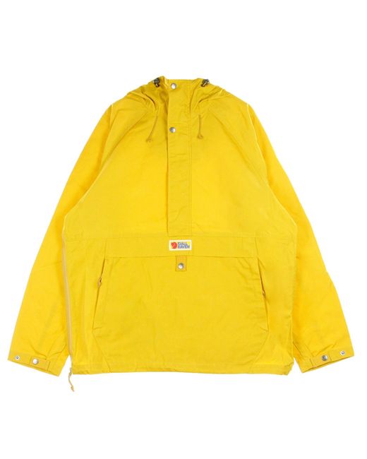 Fjallraven Yellow Vardag Anorak Mustard Removable Jacket for men
