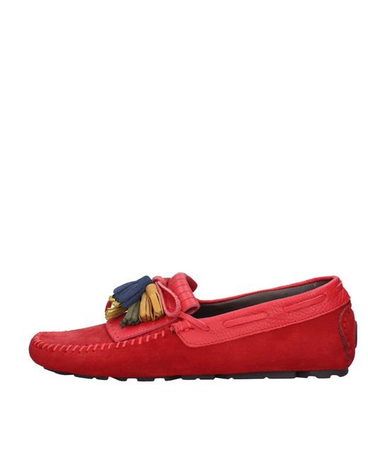 Daniele Alessandrini Red Flat Shoes for men