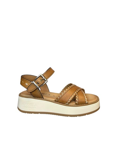 Carmela Metallic Sandals With Wedge
