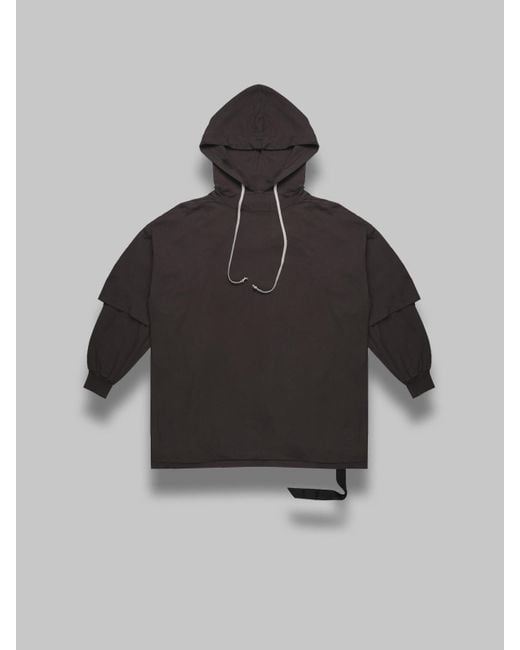 Rick Owens Gray Tommy Hustler Hoodie for men