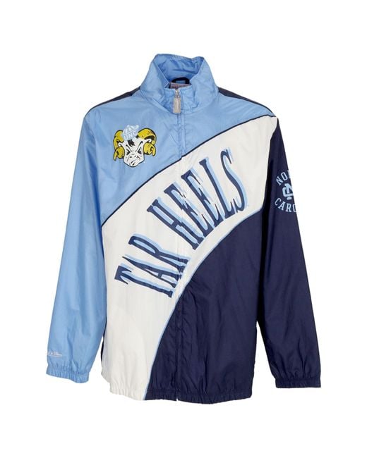 Mitchell & Ness Herenwindjack Ncaa Arched Retro Lined Windjack Unchee Multi/Wit in het Blue voor heren