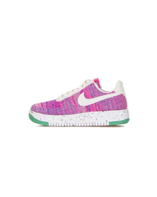 Nike Purple Damen-Halbschuh W Air Force 1 Crater Flyknit Fuchsia Glow// Blast/ Glow