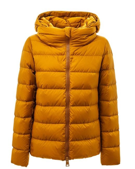 Herno Yellow Piumino Imbottito Con Cappuccio E Pelo Removibile
