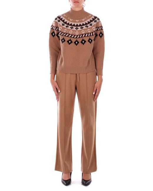 Weekend by Maxmara Broek Cammello in het Multicolor