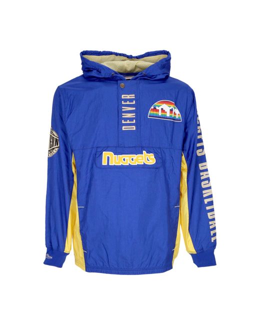 Mitchell & Ness Abnehmbarer Herren-Windbreaker Nba Team Og 2.0 Anorak Windjacke Vintage Logo Dennug Original Team-Farben in Blue für Herren
