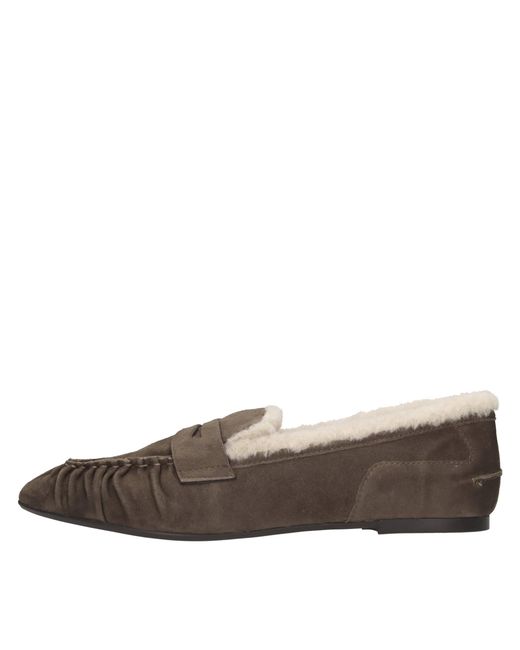 Ash Brown Flat Shoes