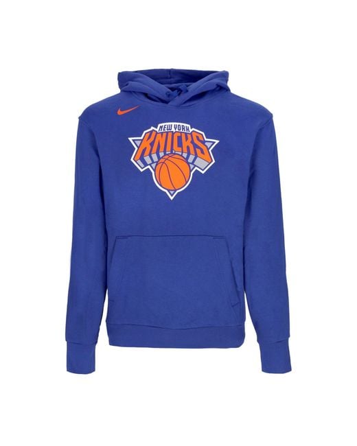 Nike Blue Hoodie Nba Essential Fleece Hoodie Neykni for men