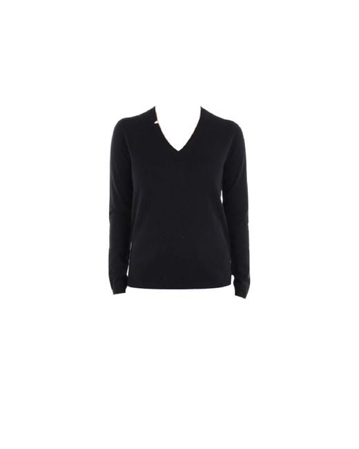 V Neck Solid L/S K30201 Sun 68 de color Black