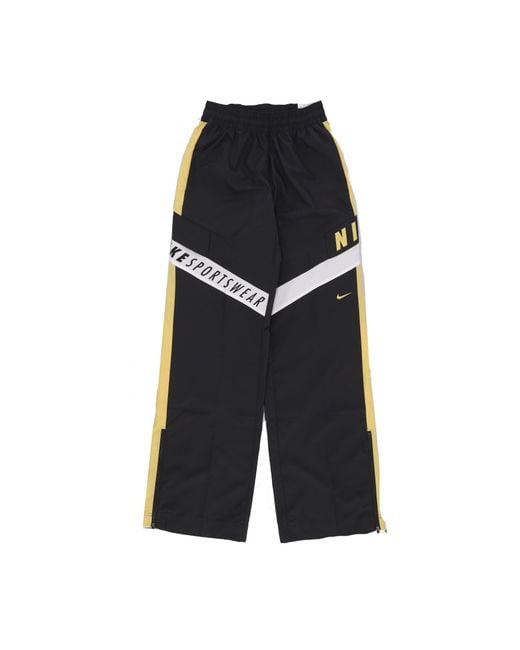 Nike Black Damen-Trainingshose W Sportswear High-Waisted Pant Dk Smoke/Saturn/Weib