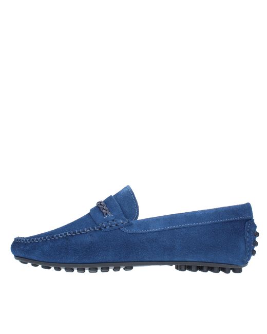 ANDREA NOBILE Blue Flat Shoes Denim for men