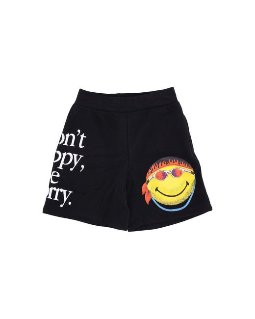 Pantalon De Survetement Court Homme Don'T Happy Be Worry Sweatshorts X Smiley Noir Market pour homme en coloris Black