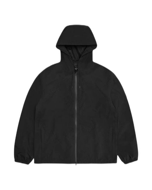Rains Black Jacket Suva Hardshell Jacket W3 for men