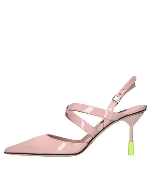 MSGM Pink Slingback-Pumps Aus Lackleder