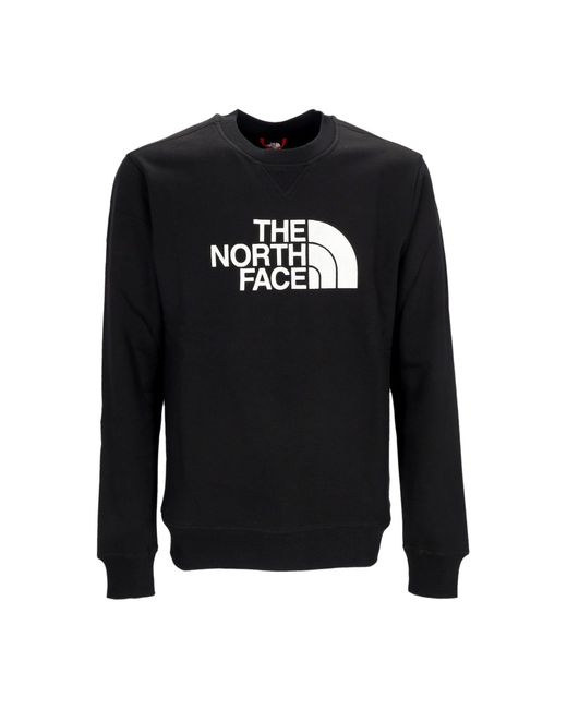 Sudadera Drew Peak Cuello Redondo Hombre Negro/Blanco The North Face de hombre de color Black