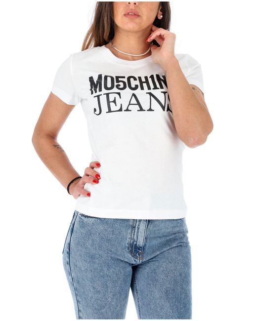 Moschino White Weisses T-Shirt