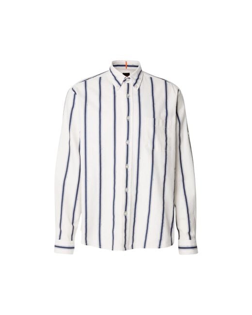 Boss White Shirt 505382 Natural for men