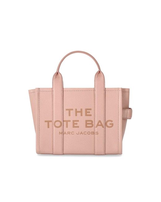 Sac à main the leather small tote Marc Jacobs en coloris Pink