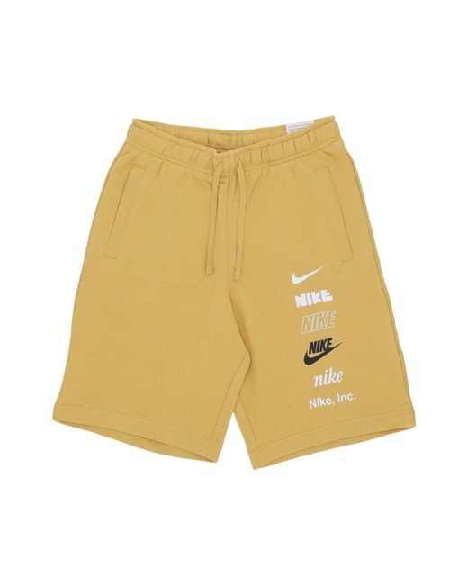Nike Club+ French Terry Short Herren-Trainingshose Weizengold in Yellow für Herren