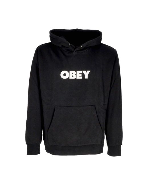 Obey Blue Bold Hood Premium Fleece Hoodie for men