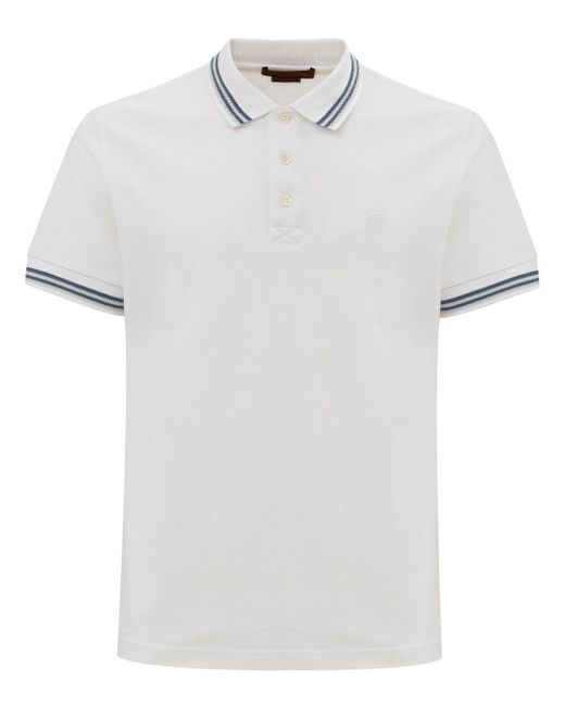 Corneliani Polo Weibe Kurze Armel in White für Herren