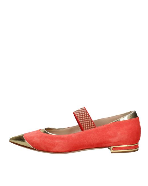 Casadei Red Flat Shoes
