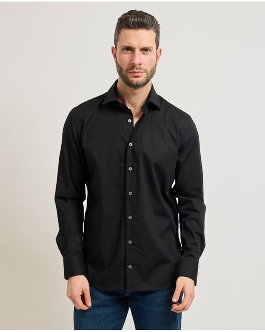 Camisas Negro Bugatti de hombre de color Black