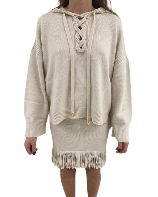 Chandails Pour Femmes Avec Capot Akep en coloris Natural