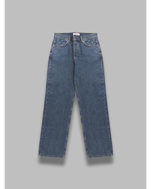 MARINE SERRE Blue Moon Laser Wash Denim for men