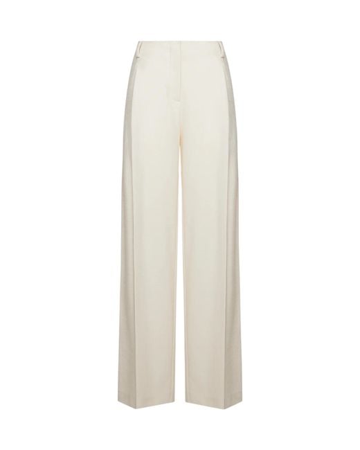 Pantalons De Palais Pour Femmes Avec Pence SIMONA CORSELLINI en coloris White