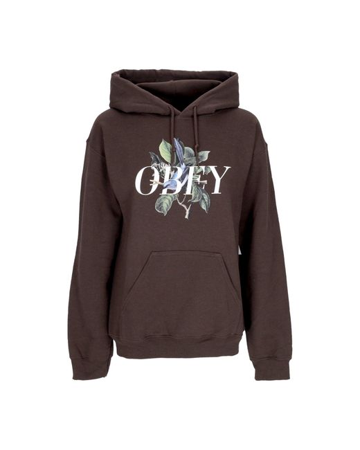 Sudadera Con Capucha Para Mujer Bird Old School Sudadera Con Capucha Chocolate Oscuro Obey de color Brown