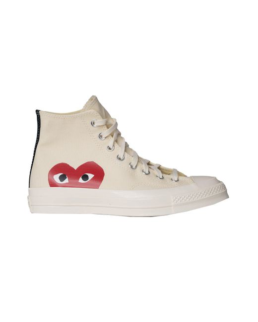 COMME DES GARÇONS PLAY Multicolor Comme Des Garçons Play X Converse Big Heart Hi Top Chuck Taylor 70 for men