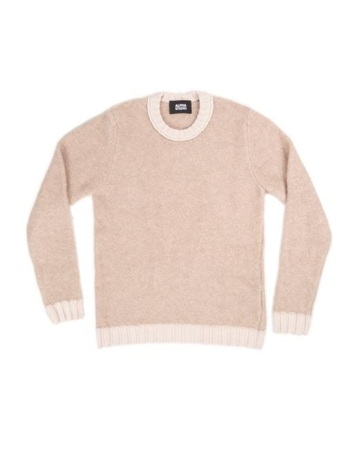 Alpha Studio Mannen Trui Au-7260C 1110 Burro in het Pink voor heren