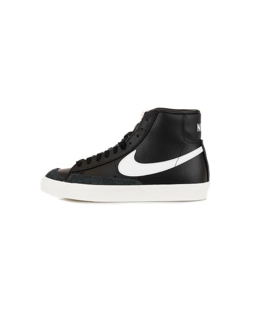 Chaussure Haute Homme Blazer Mid 77 Vintage Noir Blanc Voile Nike pour homme en coloris Noir Lyst