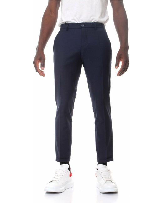 Patrizia Pepe Blue Patriziapepe 5Pa429/A1Wk Pants With French Pockets And Flap for men