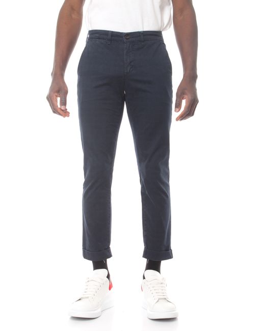 Jeckerson Blue Jkupa046Ol523Pxs22 Slim Five Pocket Jeans With All-Over Embroidery And Side Logo for men